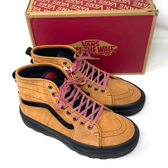 VANS Hiker Suede Sentry Sk8-Hi Boots For Women Black Brown Sneakers VN0A5KY5Y49 - Picture 8 of 10